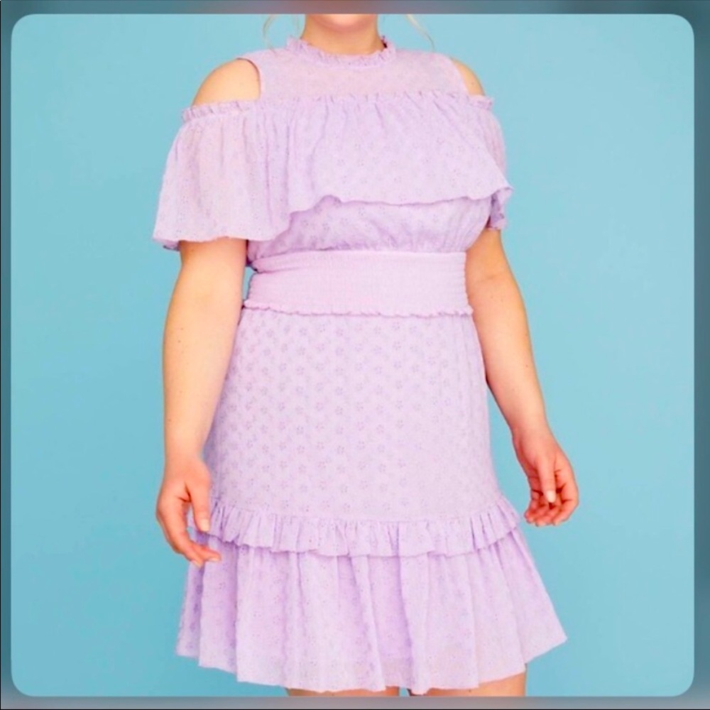 Lane Bryant Lavender Cold Shoulder Dress
